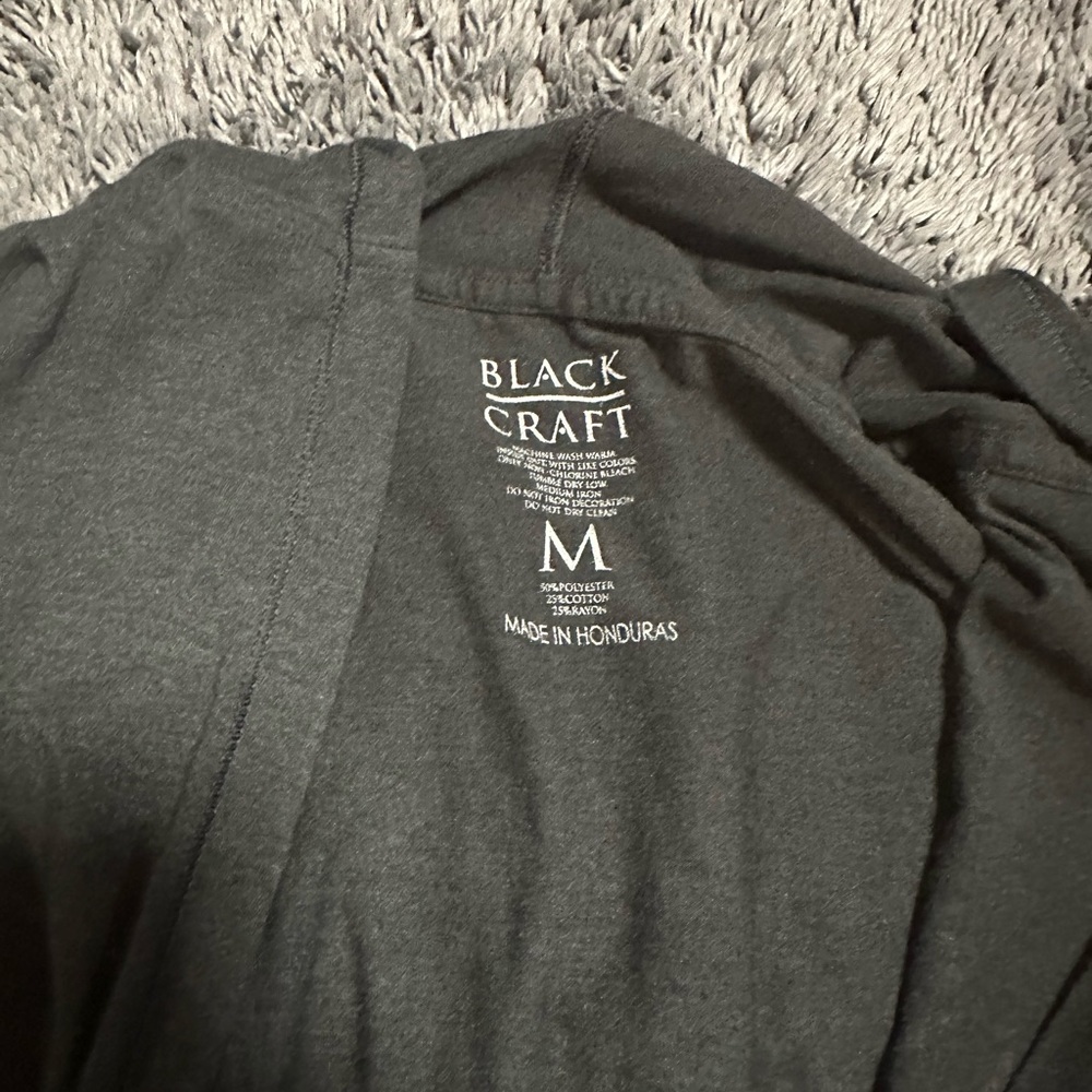 Black craft cult “love me like my demons do” no pockets, long thin cardigan - Picture 3 of 4